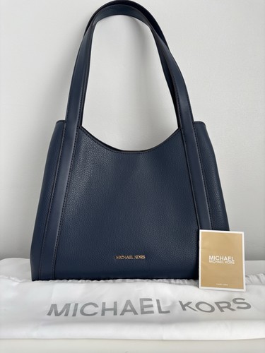 Michael kors navy leather - leather, tote