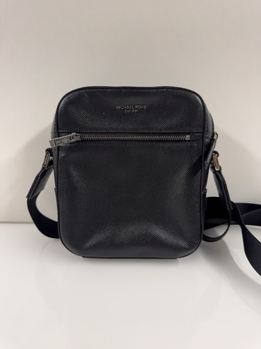Genuine black leather michael - black,